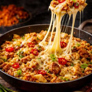 Spicy Chicken Cheese Kottu